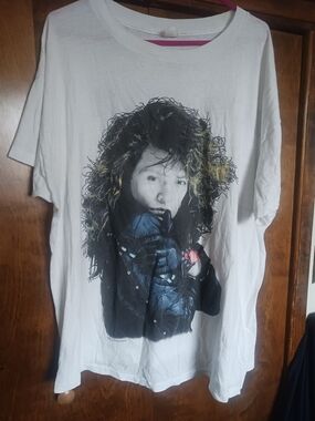 Bon Jovi Short Sleeve Tee with Portrait Print